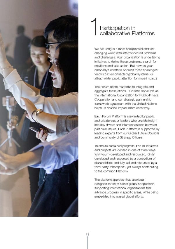 The World Economic Forum: Platform for Impact - Page 12