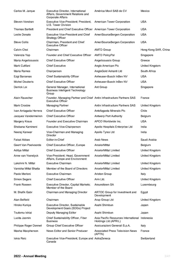 WEF Official Participants List 2022 - Page 3