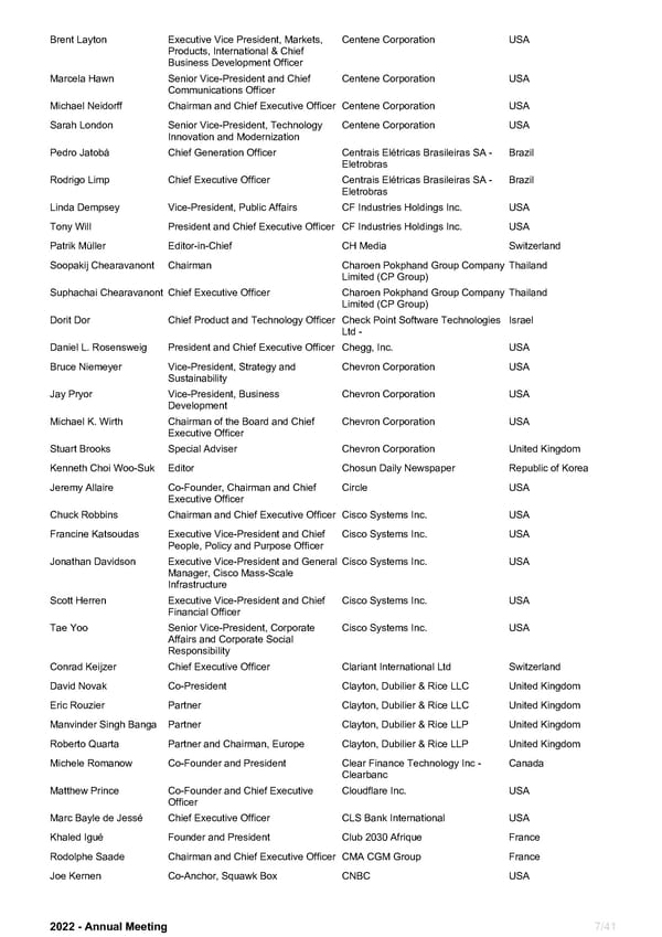 WEF Official Participants List 2022 - Page 7