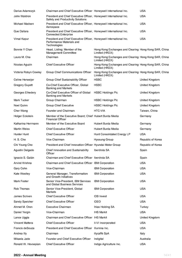 WEF Official Participants List 2022 - Page 14