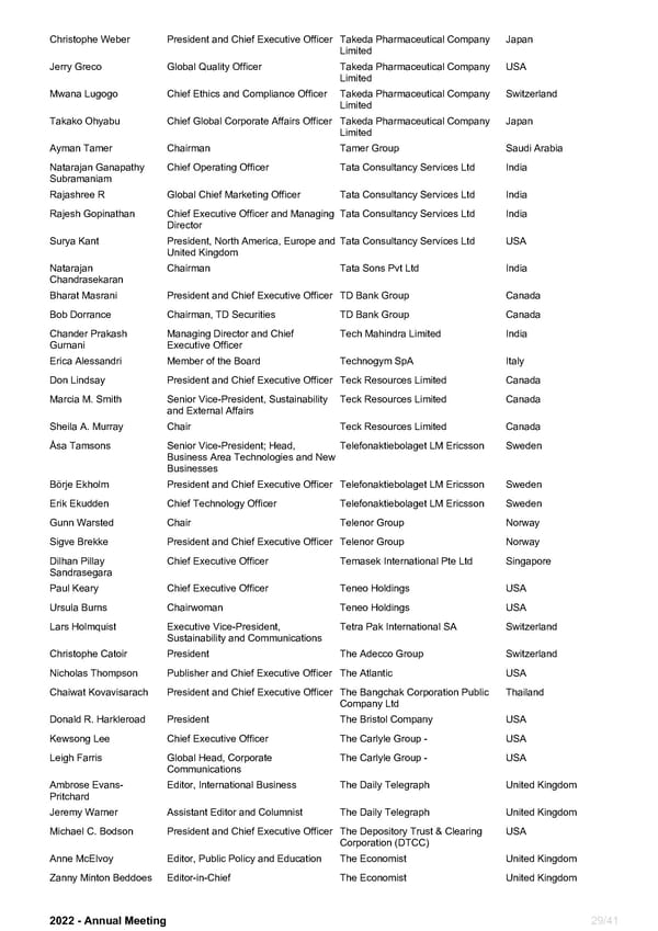 WEF Official Participants List 2022 - Page 29