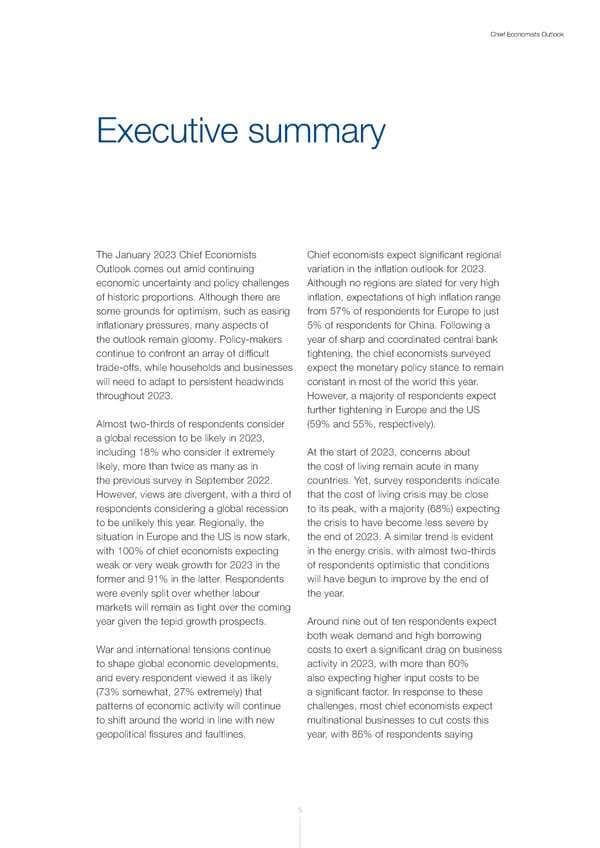 WEF Chief Economists Outlook 2023 - Page 5