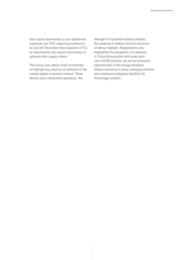 WEF Chief Economists Outlook 2023 - Page 6