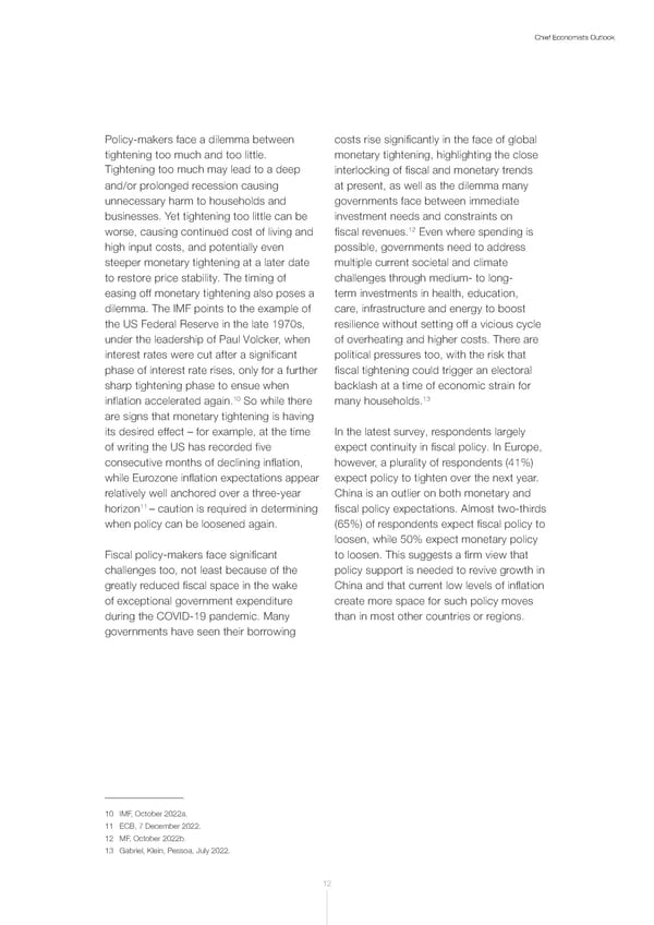 WEF Chief Economists Outlook 2023 - Page 12