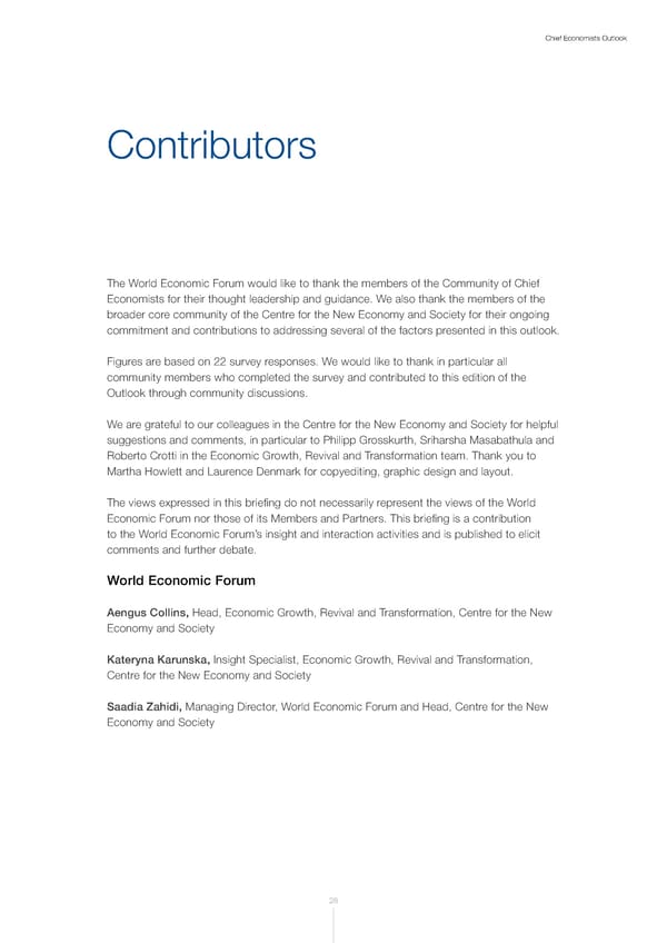 WEF Chief Economists Outlook 2023 - Page 28